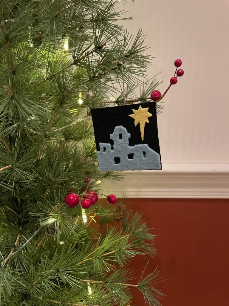 Ornament Symbol - A City with a Star Above It symbolizing Bethlehem